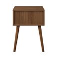 Croxley Bedside Table - 1 Drawer - Walnut and Rattan