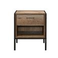 Urban Bedside Cabinet - Industrial Style - 1 Drawer - Rustic Wood