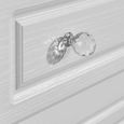Crystal Bedside Cabinet - 3 Drawer - White