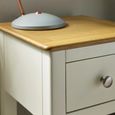 Somerset Compact Bedside Table - 1 Drawer - White and Oak