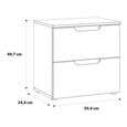 Sienna Bedside Cabinet - 2 Drawer - White Gloss