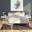Oslo Bedside Table - 1 Drawer - White and Oak