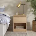 Naia Bedside Cabinet - 1 Drawer - Oak