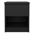 Naia Bedside Cabinet - 1 Drawer - Black