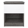 Naia Bedside Cabinet - 1 Drawer - Grey Concrete