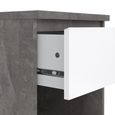 Naia Bedside Cabinet - 1 Drawer - Grey Concrete