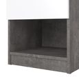 Naia Bedside Cabinet - 1 Drawer - Grey Concrete