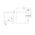 Naia Bedside Cabinet - 1 Drawer - Grey Concrete