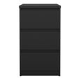 Naia Bedside Cabinet - 3 Drawer - Black