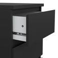 Naia Bedside Cabinet - 3 Drawer - Black