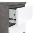 Naia Bedside Cabinet - 3 Drawer - Grey Concrete