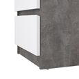 Naia Bedside Cabinet - 3 Drawer - Grey Concrete