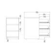 Naia Bedside Cabinet - 3 Drawer - Oak