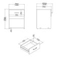 Space Bedside Cabinet - 1 Drawer - Oak