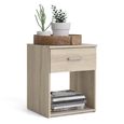 Space Bedside Cabinet - 1 Drawer - Oak