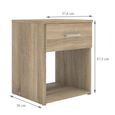 Space Bedside Cabinet - 1 Drawer - Oak