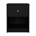 May Bedside Cabinet - 1 Drawer - Black