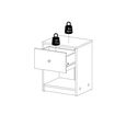 May Bedside Cabinet - 1 Drawer - Oak
