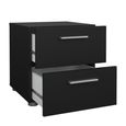 Pepe Bedside Cabinet - 2 Drawer - Black