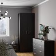 Pepe Bedside Cabinet - 2 Drawer - Black