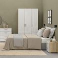 Pepe Bedside Cabinet - 2 Drawer - Oak and White Gloss