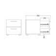 Pepe Bedside Cabinet - 2 Drawer - White