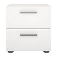 Pepe Bedside Cabinet - 2 Drawer - White
