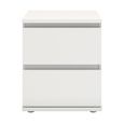 Nova Bedside Cabinet - 2 Drawer - White