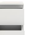 Nova Bedside Cabinet - 2 Drawer - White