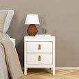 Barcelona Bedside Cabinet - 2 Drawer - White