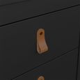 Barcelona Bedside Cabinet - 2 Drawer - Black