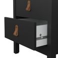 Barcelona Bedside Cabinet - 2 Drawer - Black