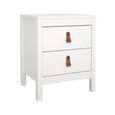 Barcelona Bedside Cabinet - 2 Drawer - White