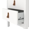 Barcelona Bedside Cabinet - 2 Drawer - White