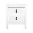 Barcelona Bedside Cabinet - 2 Drawer - White