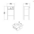 Barcelona Bedside Table - 1 Drawer - Jackson Hickory Oak