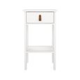 Barcelona Bedside Table - 1 Drawer - White