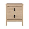 Barcelona Bedside Table - 2 Drawer - Jackson Hickory Oak