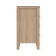 Barcelona Bedside Table - 3 Drawer - Jackson Hickory Oak