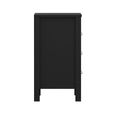 Barcelona Bedside Table - 3 Drawer - Matt Black