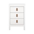 Barcelona Bedside Table - 3 Drawer - White