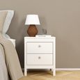 Madrid Bedside Cabinet - 2 Drawer - White