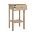 Madrid Bedside Table - 1 Drawer - Jackson Hickory Oak