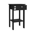 Madrid Bedside Table - 1 Drawer - Matt Black