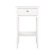 Madrid Bedside Table - 1 Drawer - White