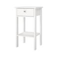 Madrid Bedside Table - 1 Drawer - White