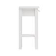 Madrid Bedside Table - 1 Drawer - White
