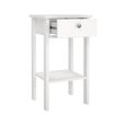 Madrid Bedside Table - 1 Drawer - White