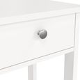 Madrid Bedside Table - 1 Drawer - White