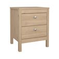 Madrid Bedside Table - 2 Drawer - Jackson Hickory Oak